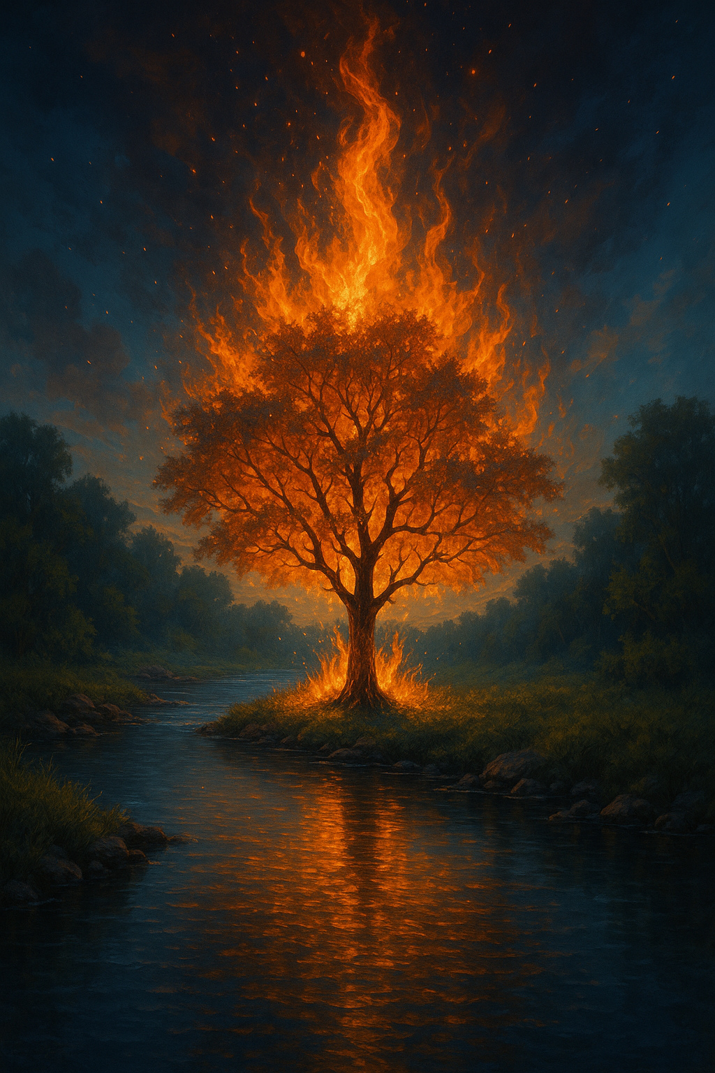 Burning tree of love