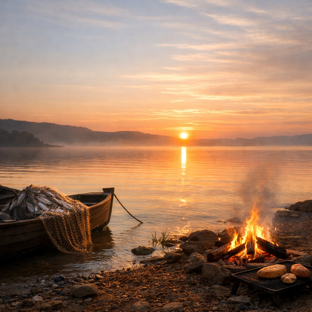 Breakfast by the Shore and Courage in His Name