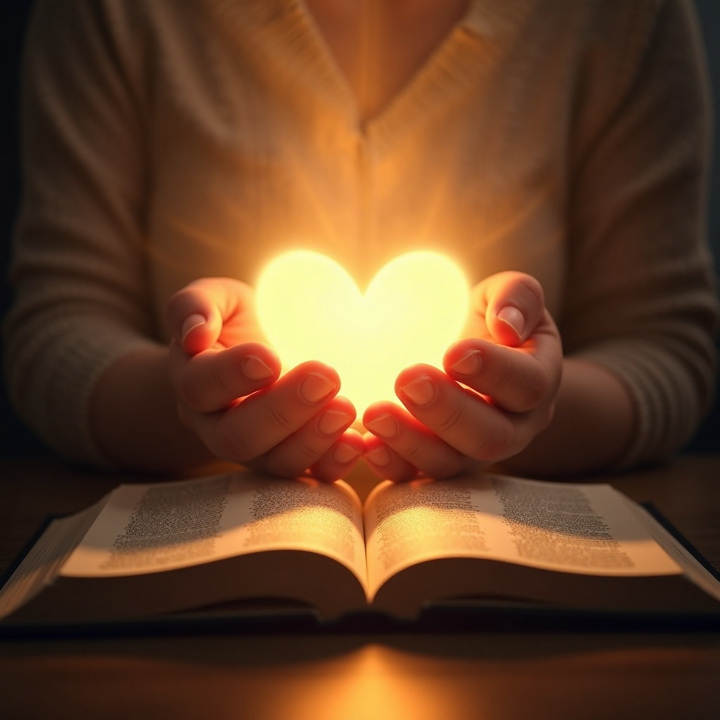 Devotional image for loving god with an undivided heart